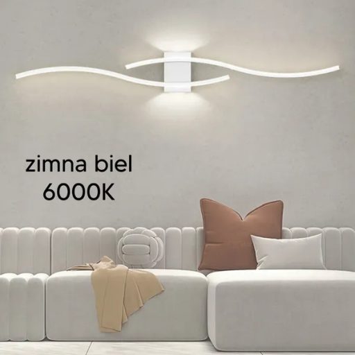 Falra szerelhető LED fali lámpa, fehér, 60 cm, 24 W, 6000 K, 2000 lm