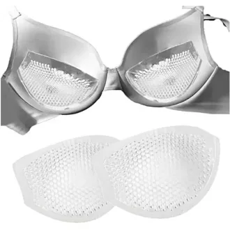   Szilikon push-up melltartó betét, vízálló, perforált, átlátszó, 1 pár