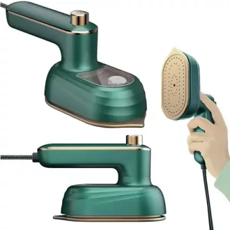   Hordozható mini ruhagőzölő, 33 W, 50 ml, összecsukható nyél, zöld