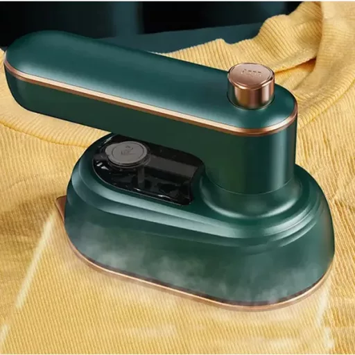 Hordozható mini ruhagőzölő, 33 W, 50 ml, összecsukható nyél, zöld