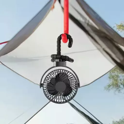 Akkumulátoros mini USB asztali ventilátor, 12,7 cm, fekete