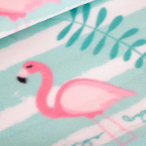 Polár pikniktakaró 200×200 cm, alumínium hátlap, flamingó mintás