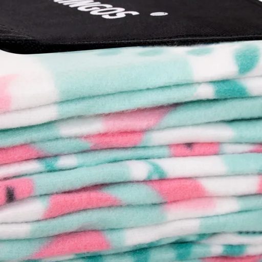 Polár pikniktakaró 200×200 cm, alumínium hátlap, flamingó mintás