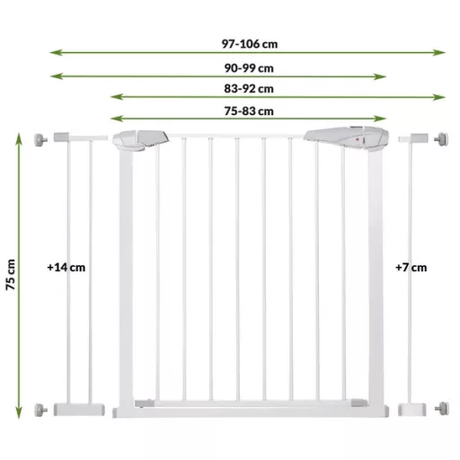 Biztonsági fém ajtórács 76-85 cm