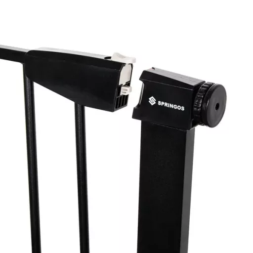 Springos biztonsági kapu 75-96 cm, automata zár, kétirányú nyitás
