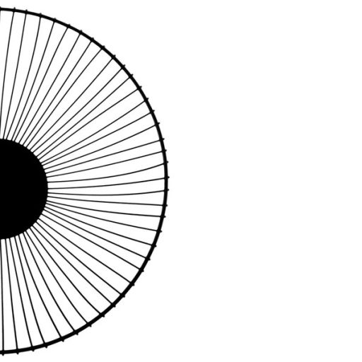 Fekete fém huzalkosár, Ø25 cm, 15 cm magas