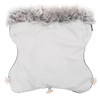   Szürke, bélelt víz- és szélálló kézmelegítő babakocsihoz 45 cm