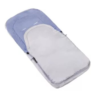  Gyerek téli babakocsi hálózsák, 90 cm, víz- és szélálló, szürke/kék