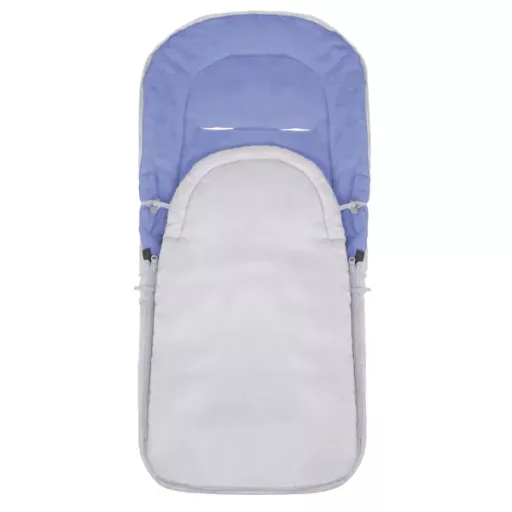 Gyerek téli babakocsi hálózsák, 90 cm, víz- és szélálló, szürke/kék