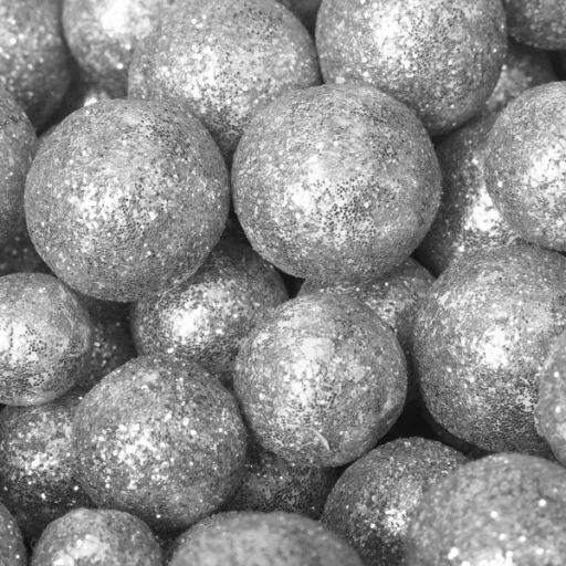 Ezüst csillámos hungarocell díszgömbök, 1–1,6 cm, 80 g