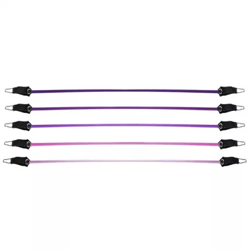 Fitnesz expander szett 5 gumiszalaggal, ajtóhorggal, 4.5-22.7 kg ellenállás