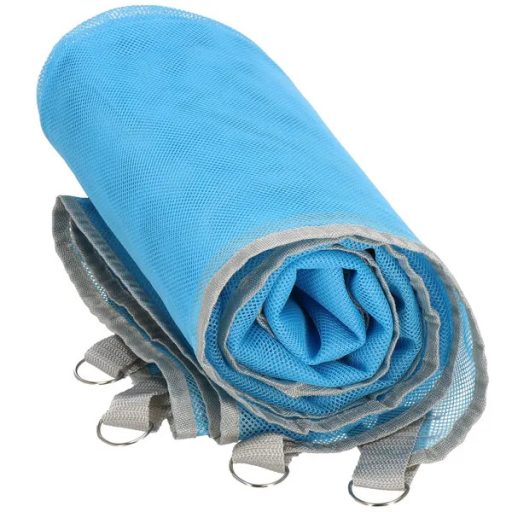 Springos homokmentes strandpléd 200×150 cm kék–szürke poliészter