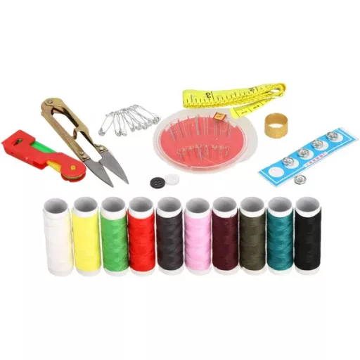 Varrókészlet 48 db, 19 féle elem, áttetsző-sárga doboz