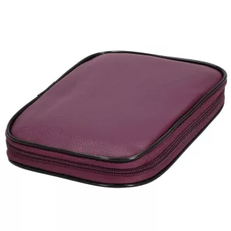   100 részes horgolókészlet alumínium és acél tűkkel, lila tokban