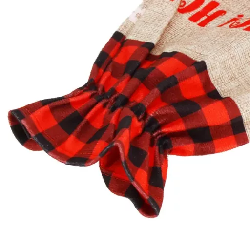 Karácsonyi Springos palackhuzat poliészter 15×31 cm, beige-piros