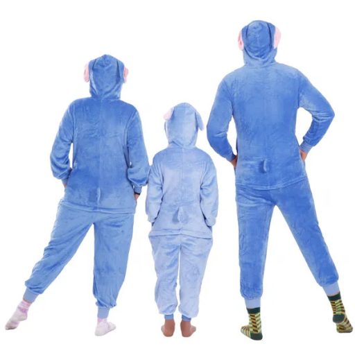 Springos stitch kigurumi pizsama, kék-zöld-rózsaszín, s méret