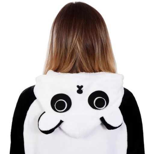 Springos panda mintás kigurumi pizsama, M méret, 100% poliészter