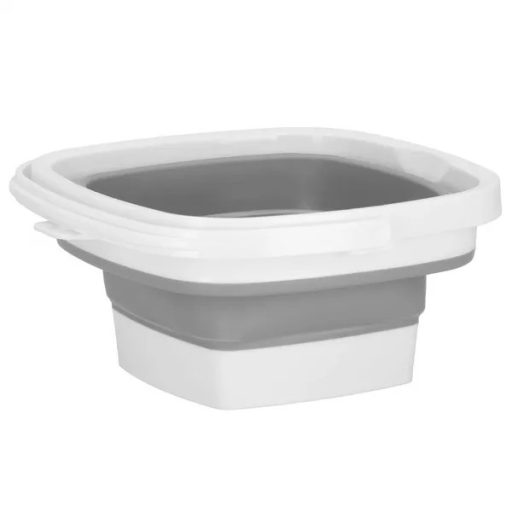 Összecsukható műanyag vödör 5l szürke-fehér