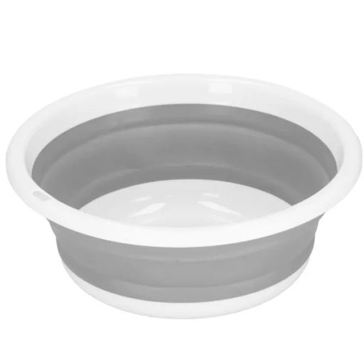 Összecsukható tárolóedény 9l szürke-fehér