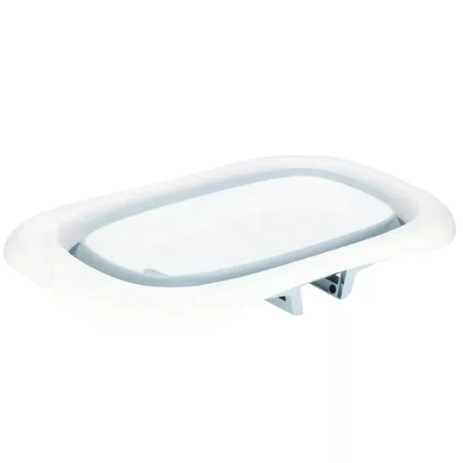 Összecsukható babakád, 85×53 cm, menta/fehér, csúszásgátló lábakkal