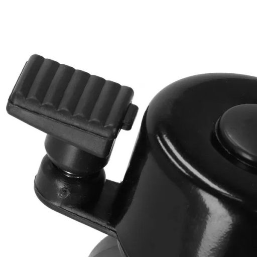 Fekete fém kerékpárcsengő, 3,5 cm, 21,3 mm kormánybilincs