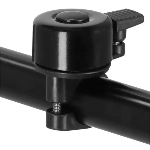 Fekete fém kerékpárcsengő, 3,5 cm, 21,3 mm kormánybilincs