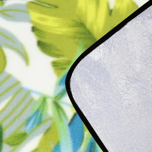 Piknik takaró 150×200 cm, polár-alumínium, zöld leveles, rögzíthető