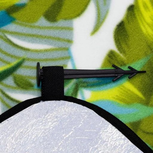 Pikniktakaró Springos 200×200 cm, zöld leveles, alumínium hátlappal