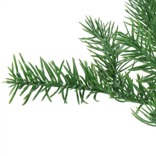 Karácsonyi csillámos zöld dekorág, 58 cm, műanyag