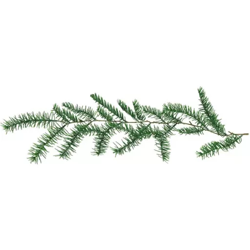 Karácsonyi csillámos zöld dekorág, 58 cm, műanyag