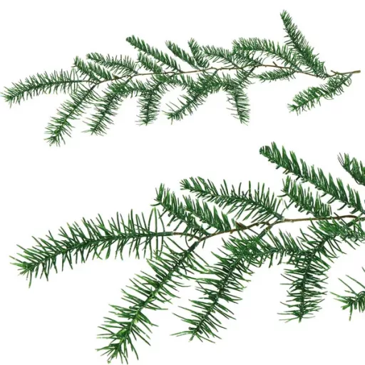 Karácsonyi csillámos zöld dekorág, 58 cm, műanyag