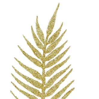 Arany glitteres karácsonyi dekorációs ág, 43 cm, 3 db