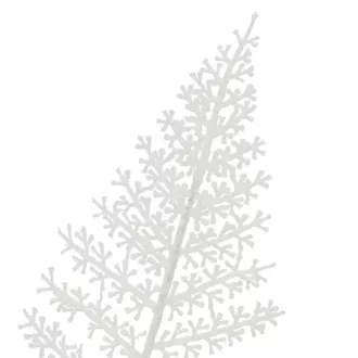 Karácsonyi dísz fehér műfenyő ág 44 cm, 3 darab