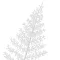 Karácsonyi dísz fehér műfenyő ág 44 cm, 3 darab