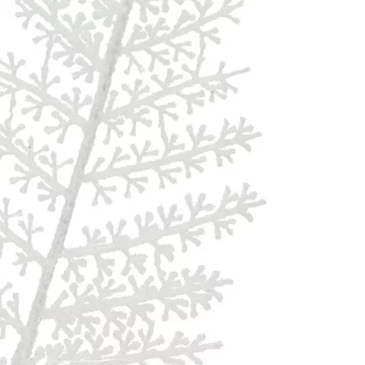 Karácsonyi dísz fehér műfenyő ág 44 cm, 3 darab