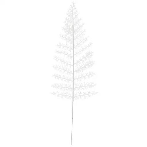 Karácsonyi dísz fehér műfenyő ág 44 cm, 3 darab