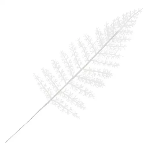 Karácsonyi dísz fehér műfenyő ág 44 cm, 3 darab