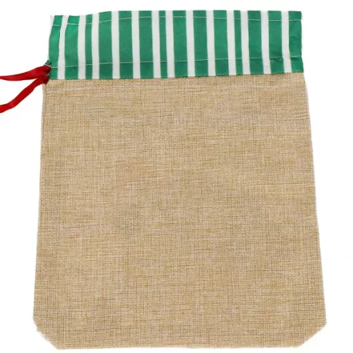 Karácsonyi ajándéktasak hóember mintával, poliészter, 29×20 cm