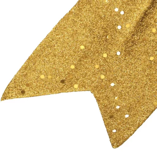 Arany csillámos karácsonyi díszmasni 30×27 cm drótos rögzítéssel