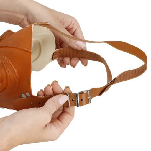 Halloween műanyag maszk barna árnyalatban, 30×26 cm, állítható pánttal