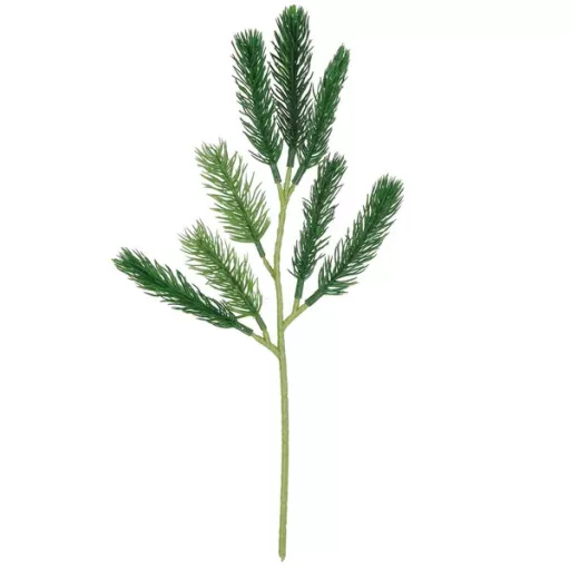 Karácsonyi műfenyő dekorág, zöld műanyag, 32 cm