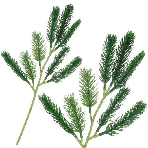 Karácsonyi műfenyő dekorág, zöld műanyag, 32 cm