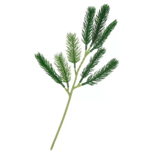 Karácsonyi műfenyő dekorág, zöld műanyag, 32 cm