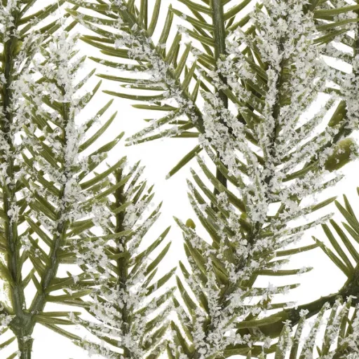 Karácsonyi műfenyő ág fehér hóhatással, 68 cm – díszítő gally