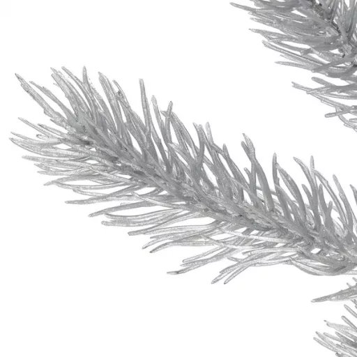 Zöld-ezüst karácsonyi műanyag dekorág, 47 cm