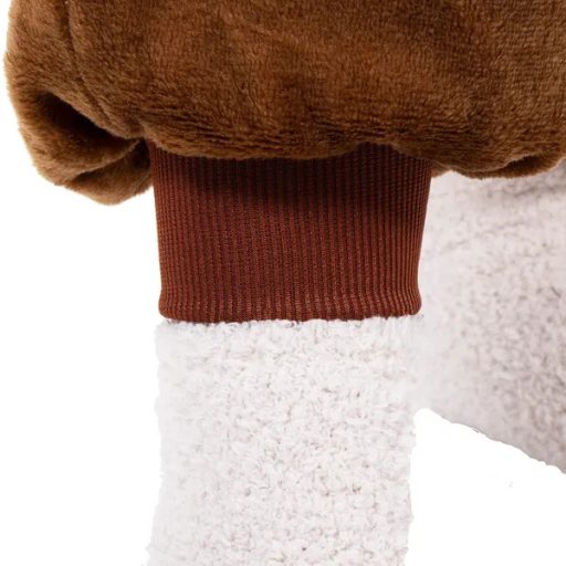 Springos rénszarvas mintás kigurumi pizsama, barna, M