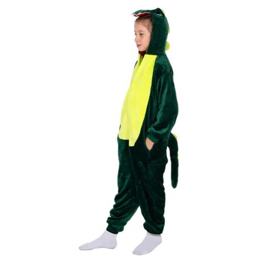 Gyerek sárkány kigurumi pizsama kapucnival, 110-120 cm, Springos