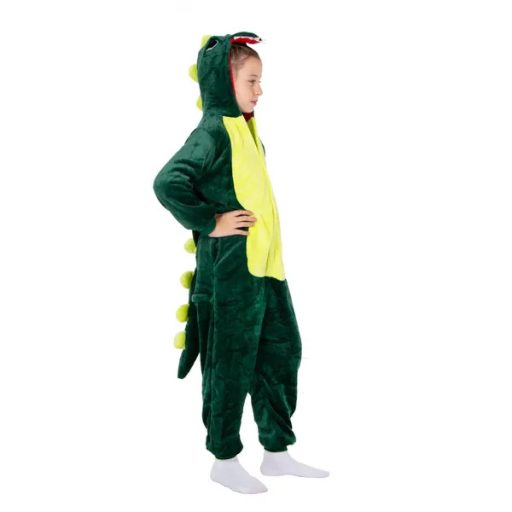 Gyerek sárkány kigurumi pizsama kapucnival, 110-120 cm, Springos