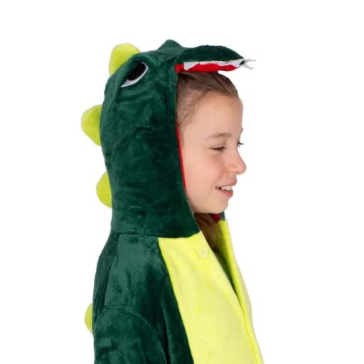 Kigurumi gyerek pizsama, sárkány mintás, 120-130 cm, poliészter