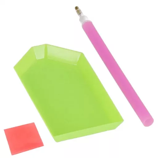 Gyémántszemes festőkészlet fa motívummal, 30×40 cm, akril vászon